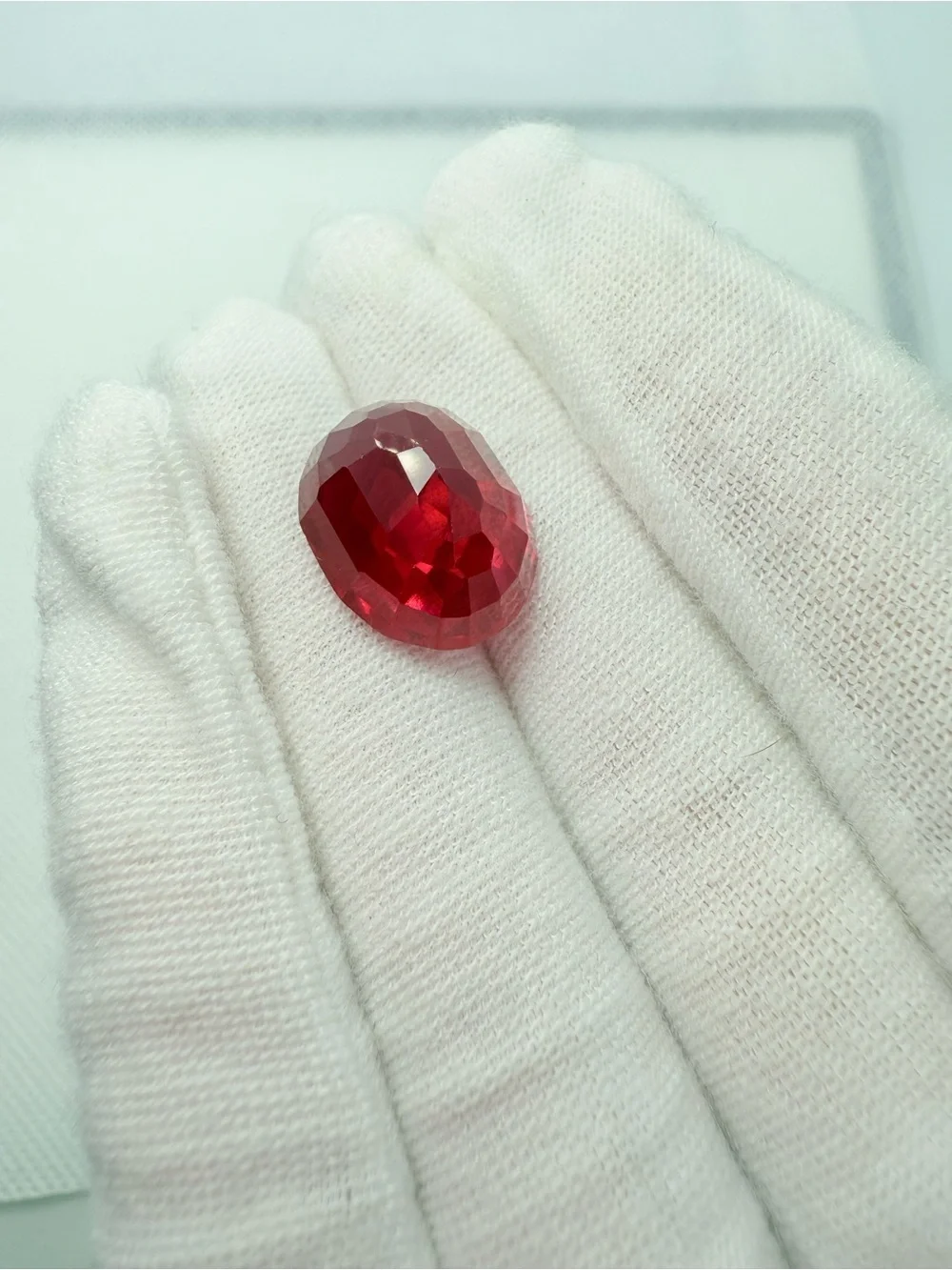 Red Oval Faceted Gemstone - Women Jewelry